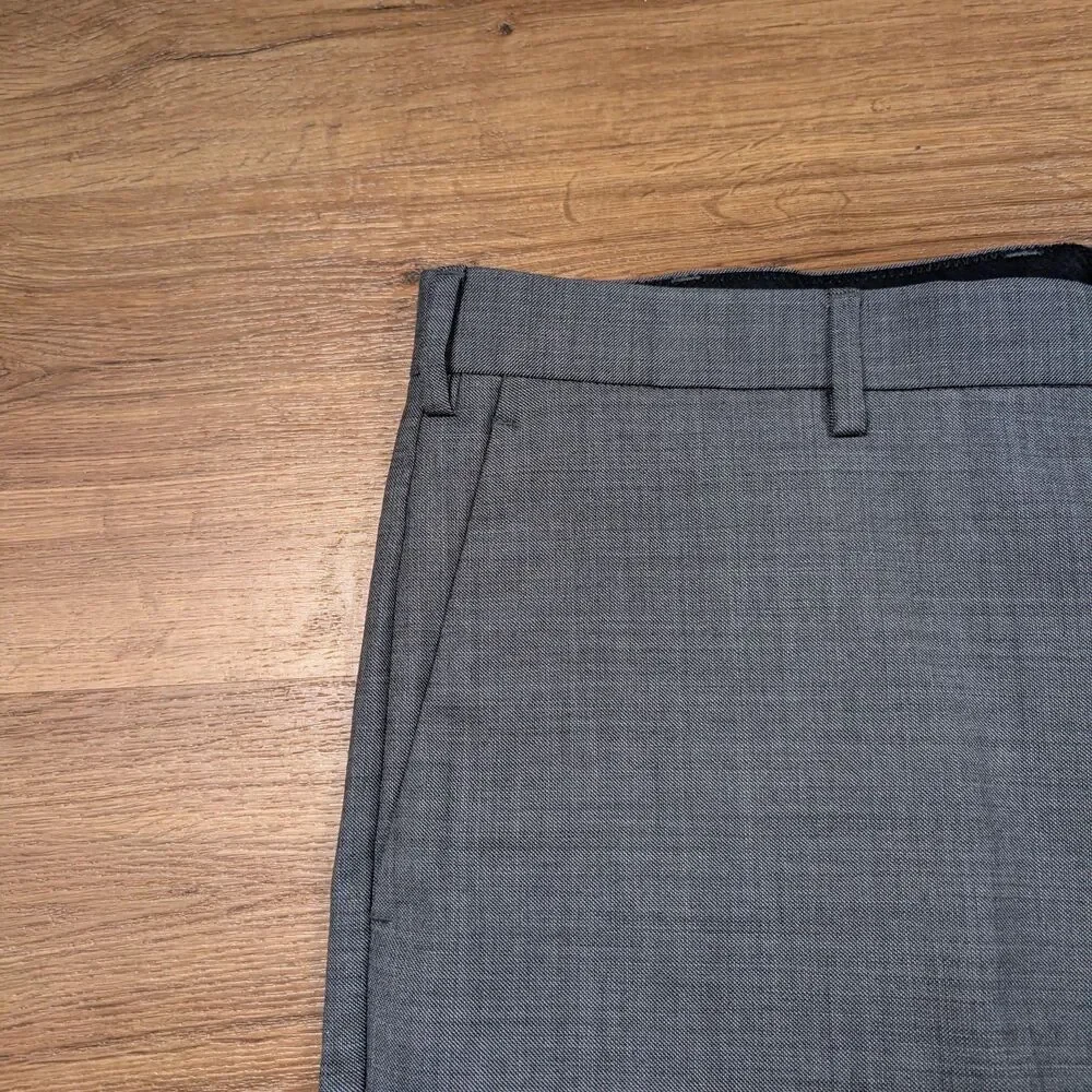 J. Crew Bowery Dress Pants Men's 38x32 Gray Slim Fit Wool Blend Business NWT